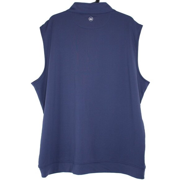 Peter Millar Mens 2XL Galway Stretch Quarter Zip Performance Golf Vest F1239 - Picture 6 of 7